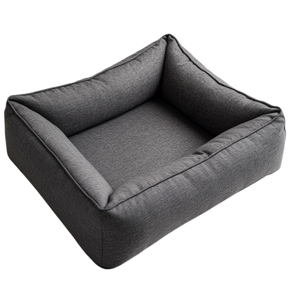 Zozze Orthopedic Memory Foam Large Dog Sofa - Joint & Spine Support - Washable Cover - Charcoal Grey - For Large Breeds